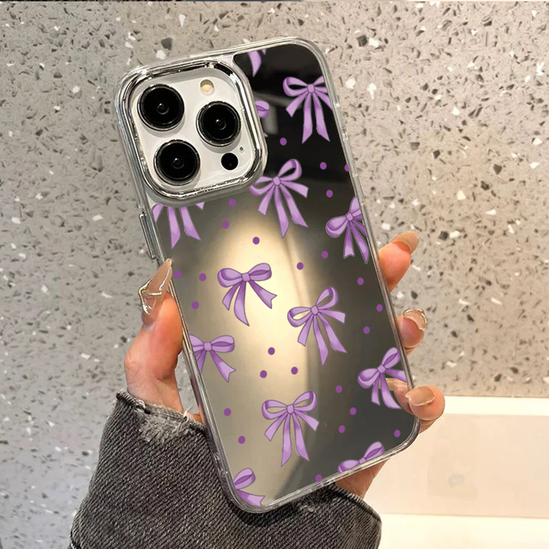 Phone Cases Purple - Cute Purple Bow & Polka Dot