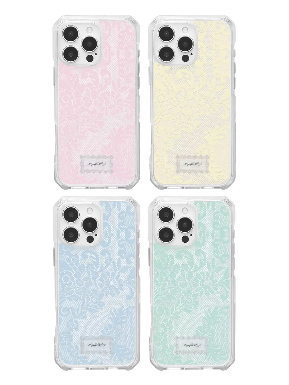 Phone Cases Vintage - Korean Ins Colored Lace Sweet Girl