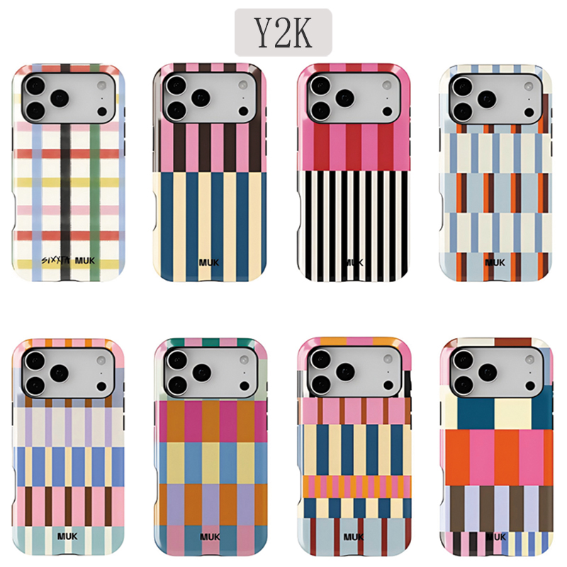 Phone Cases Burga - Y2K Swag Colorful Stripes Phone Case
