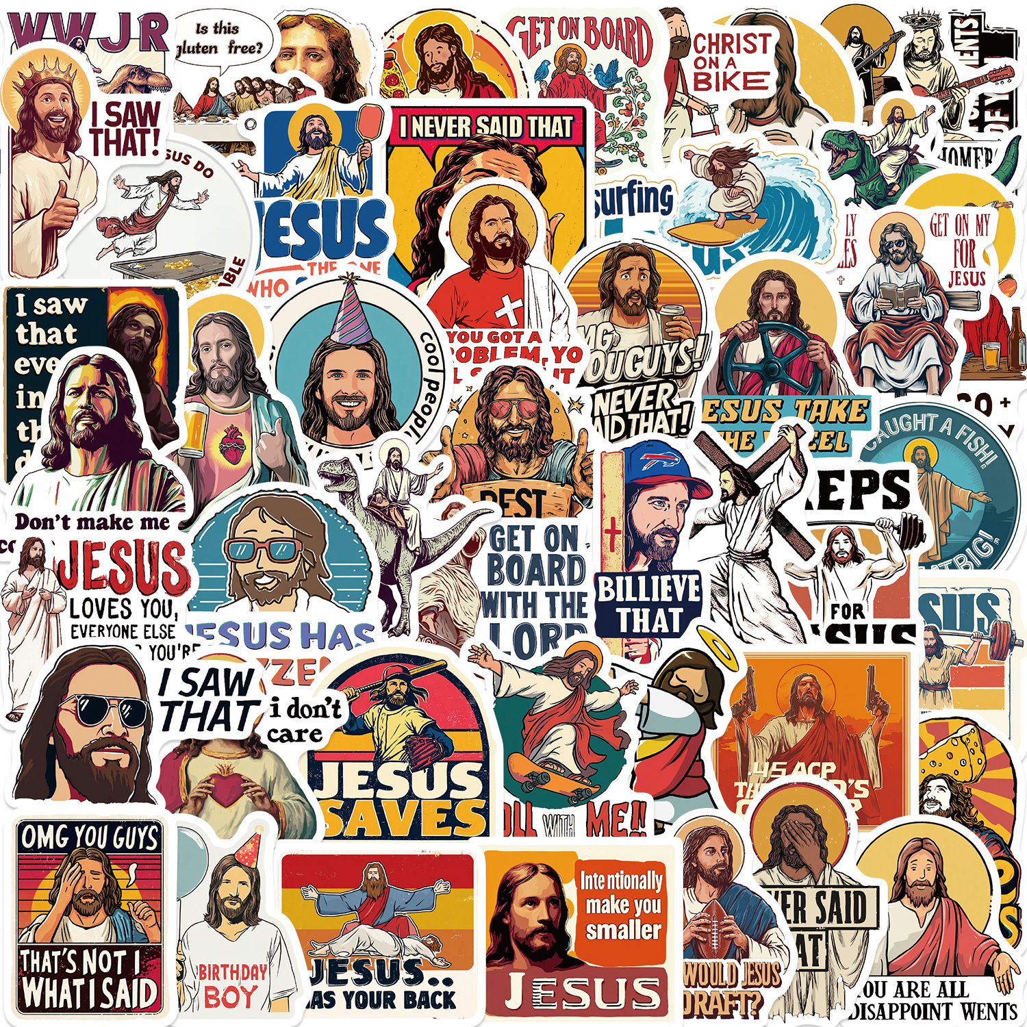 Phone Cases Jesus - 50pcs Funny Jesus Graffiti Stickers Suitable