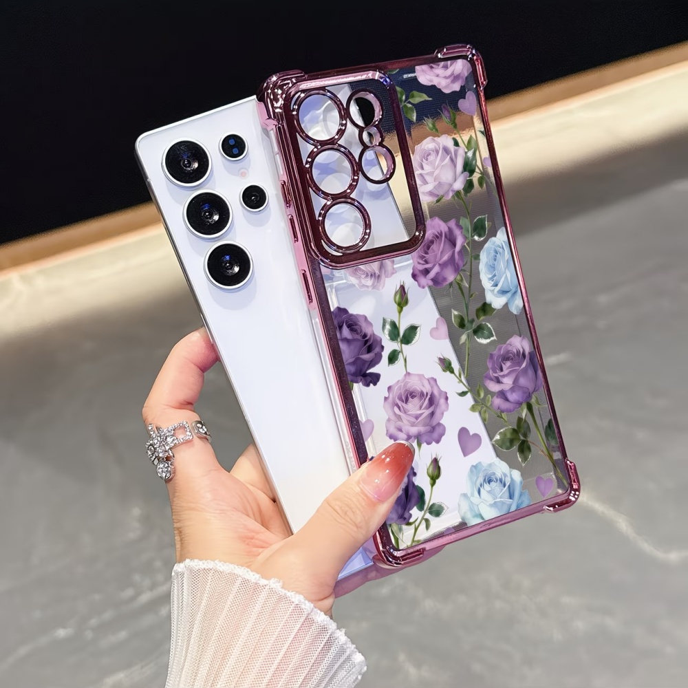 Electroplated Four-Corner Anti – обзор и цена Phone Cases Purple