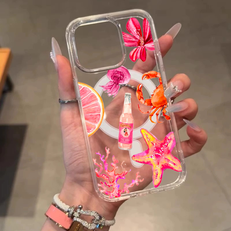 Sea Floral Illustration Seashe – обзор и цена Phone Cases Burga