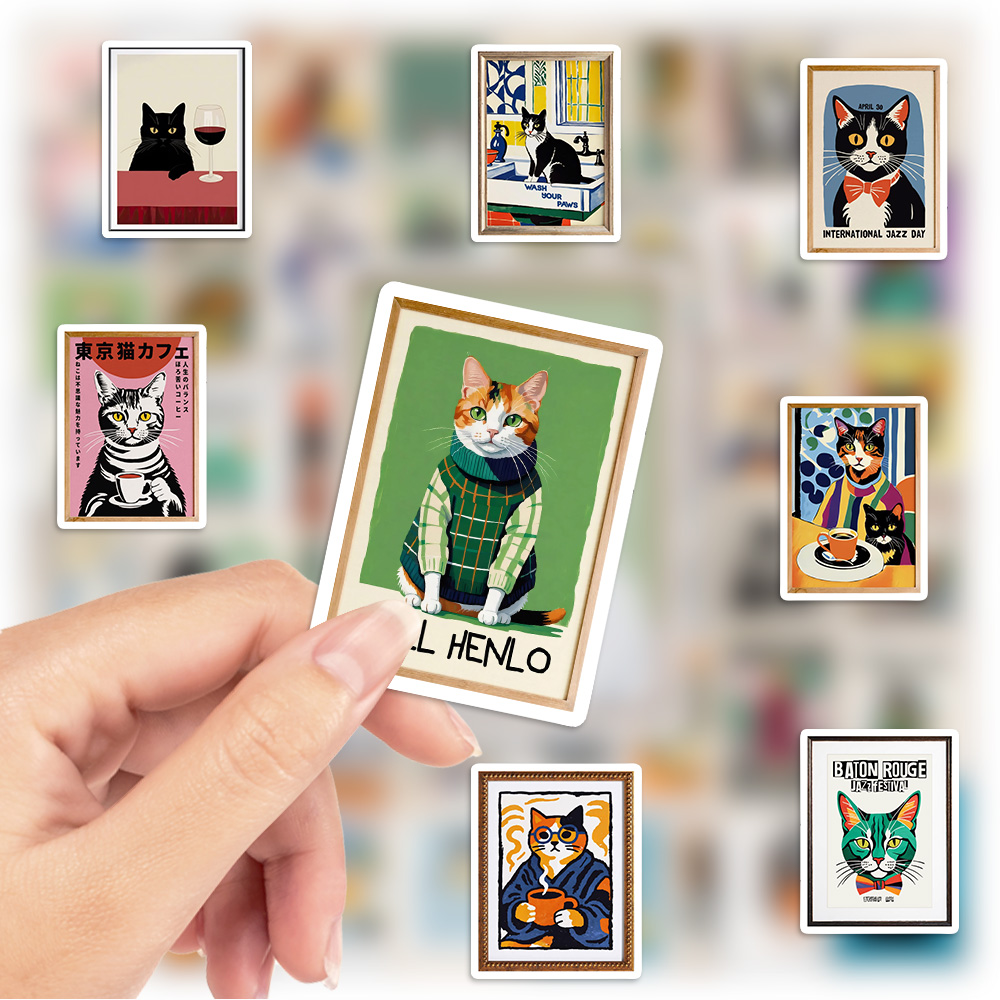 Cute Cat Poster Stickers Water – обзор и цена Phone Cases Junk