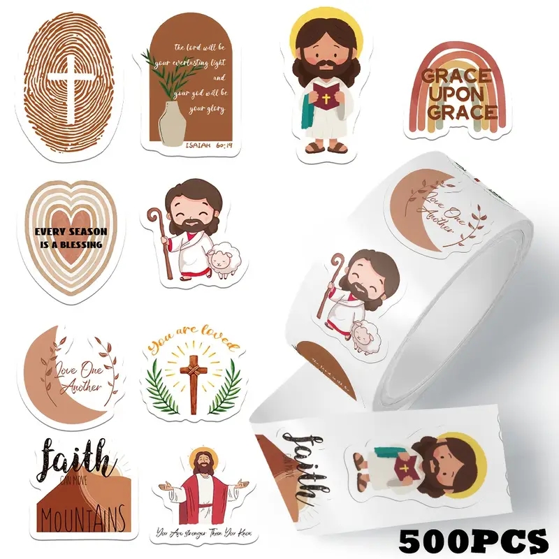 500pcs/roll Jesus Stickers Exq – обзор и цена Phone Cases Jesus