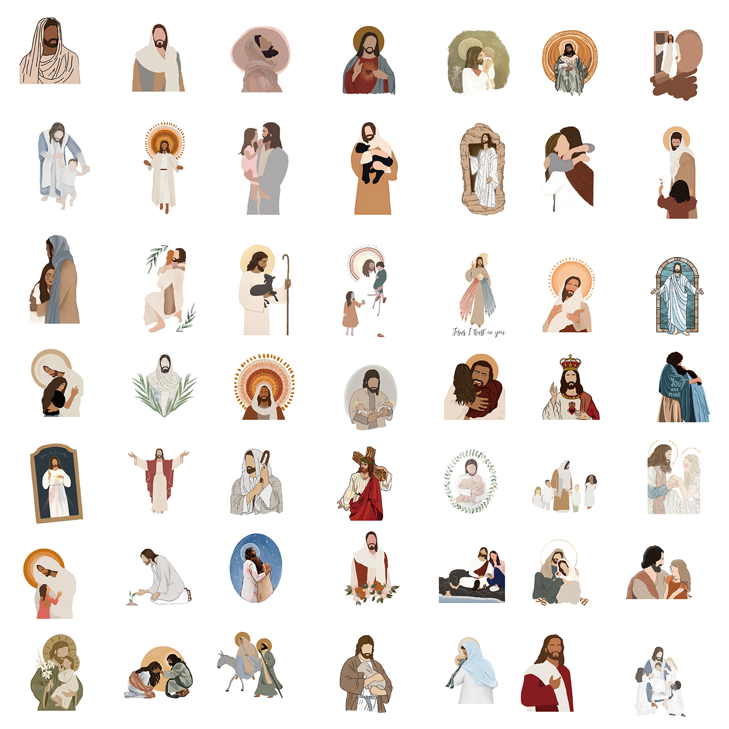 52PCS Jesus Stickers Aesthetic – обзор и цена Phone Cases Jesus