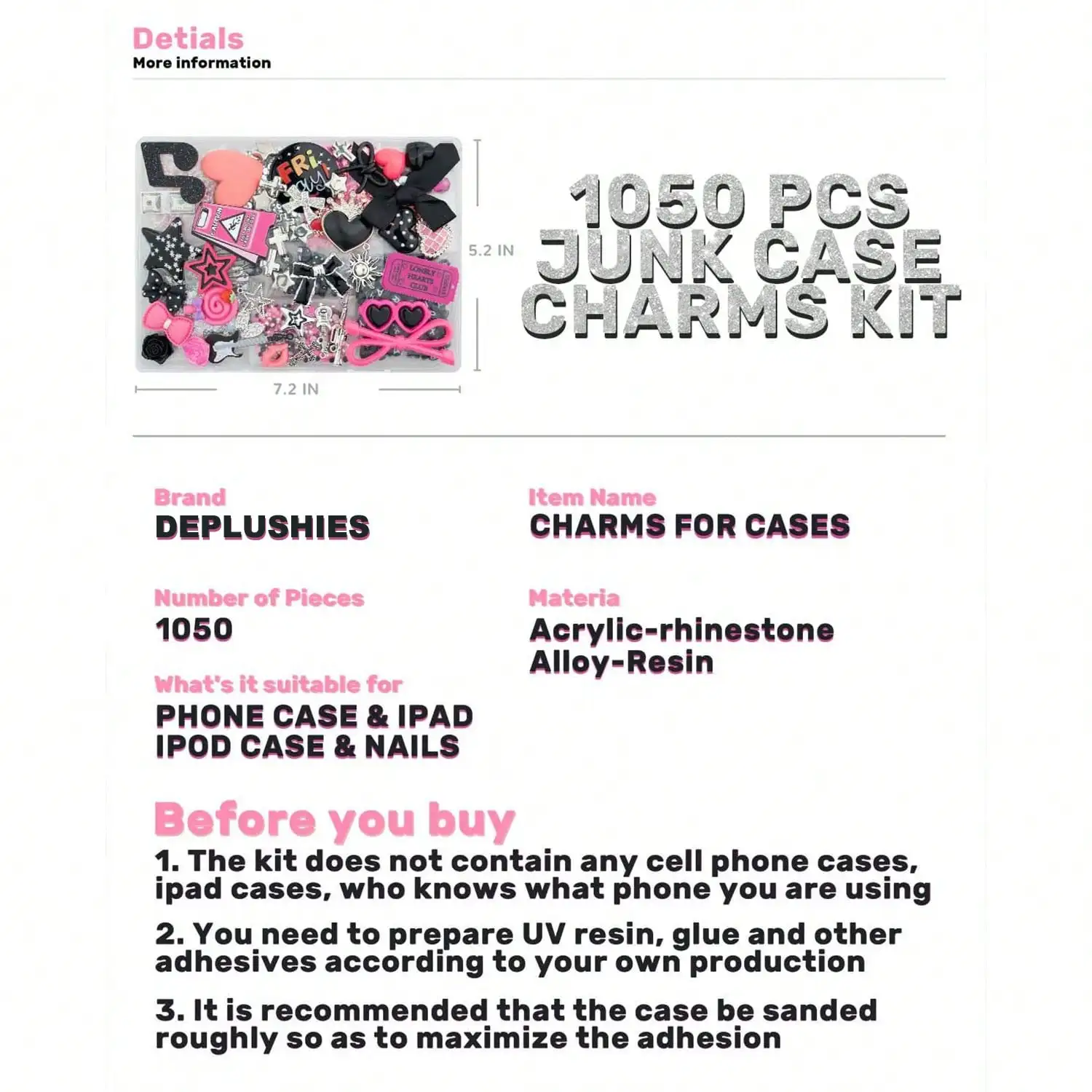 1050 Pcs Junk Phone Case Charm – обзор и цена Phone Cases Junk
