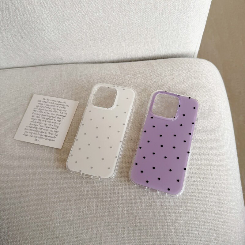 Korean White & Purple Polka Do – обзор и цена Phone Cases Purple
