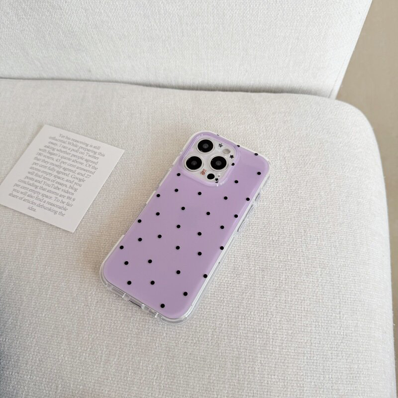 Korean White & Purple Polka Do – обзор и цена Phone Cases Purple