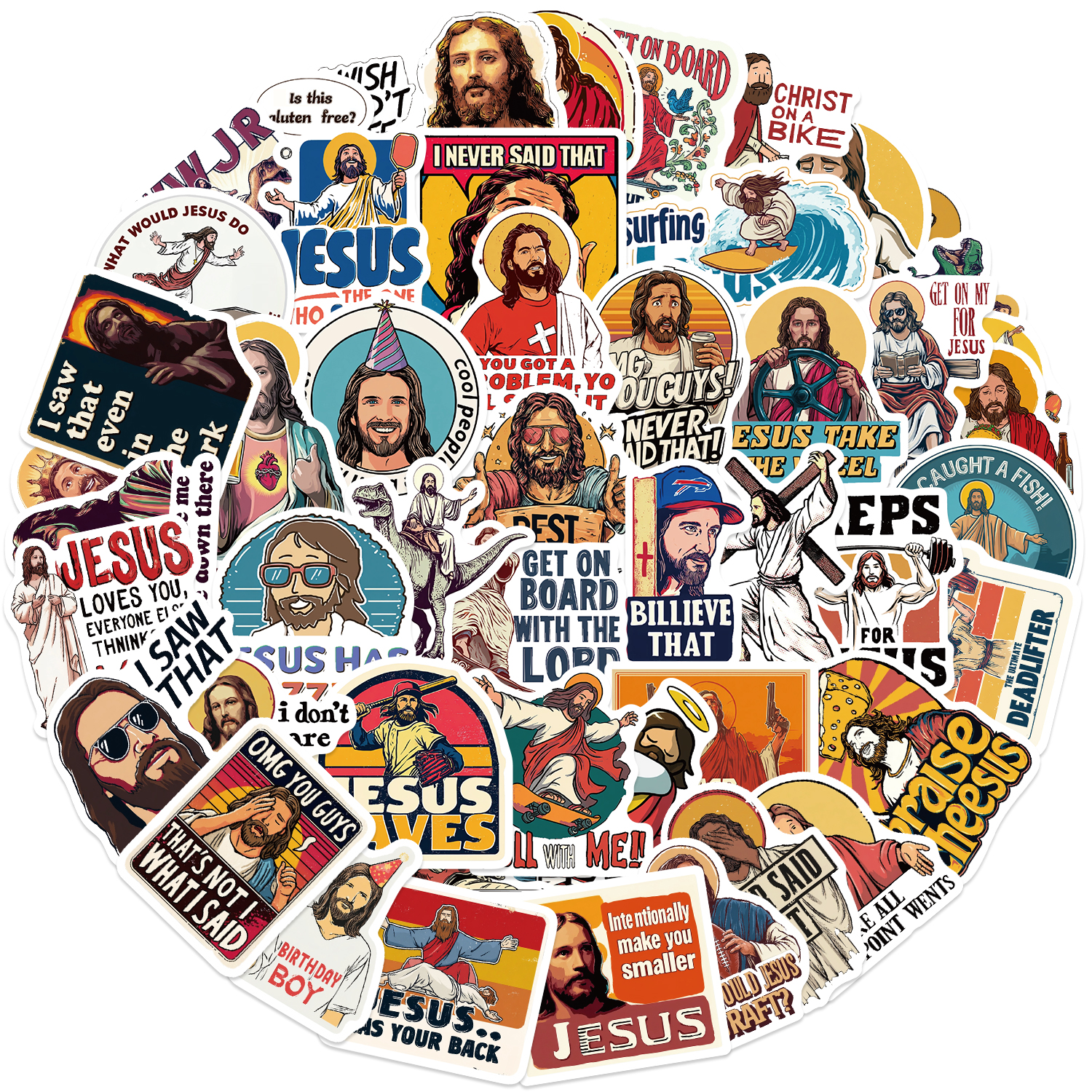 50pcs Funny Jesus Graffiti Sti – обзор и цена Phone Cases Jesus