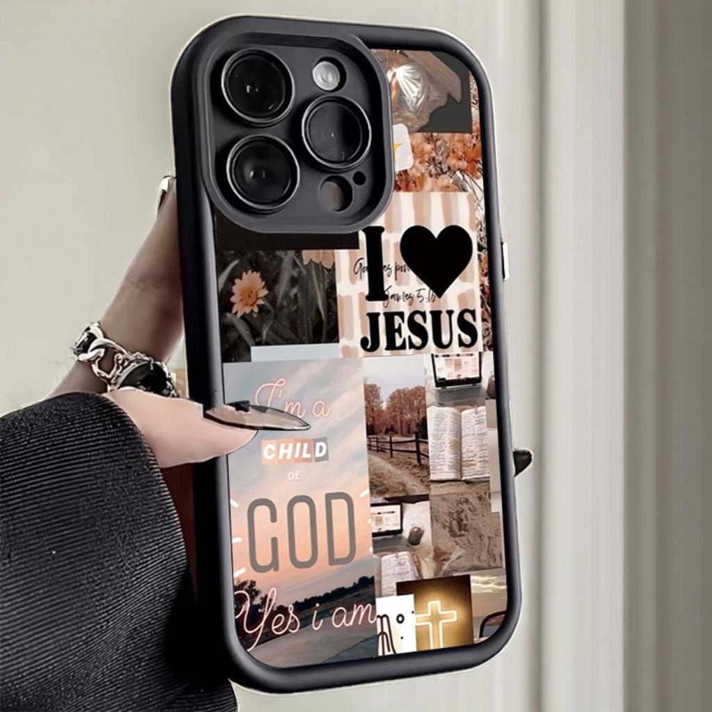 Jesus Collage Pattern Thick Sh – обзор и цена Phone Cases Jesus