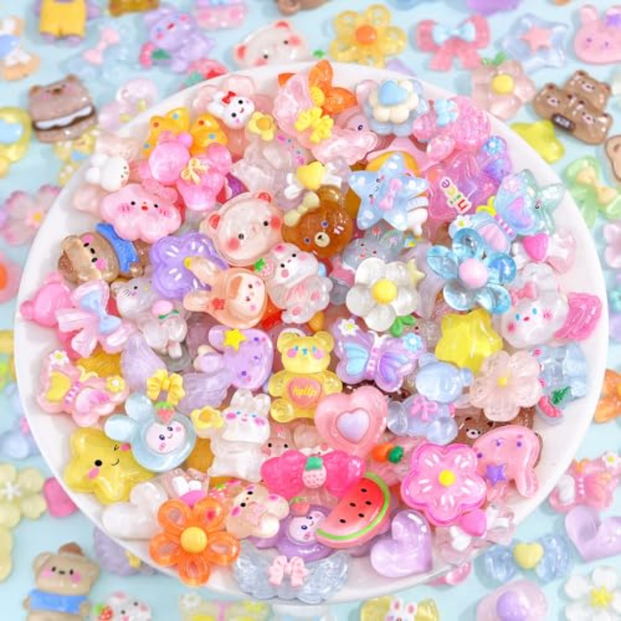 60PCS Slime Charms Cute Jelly  – обзор и цена Phone Cases Junk