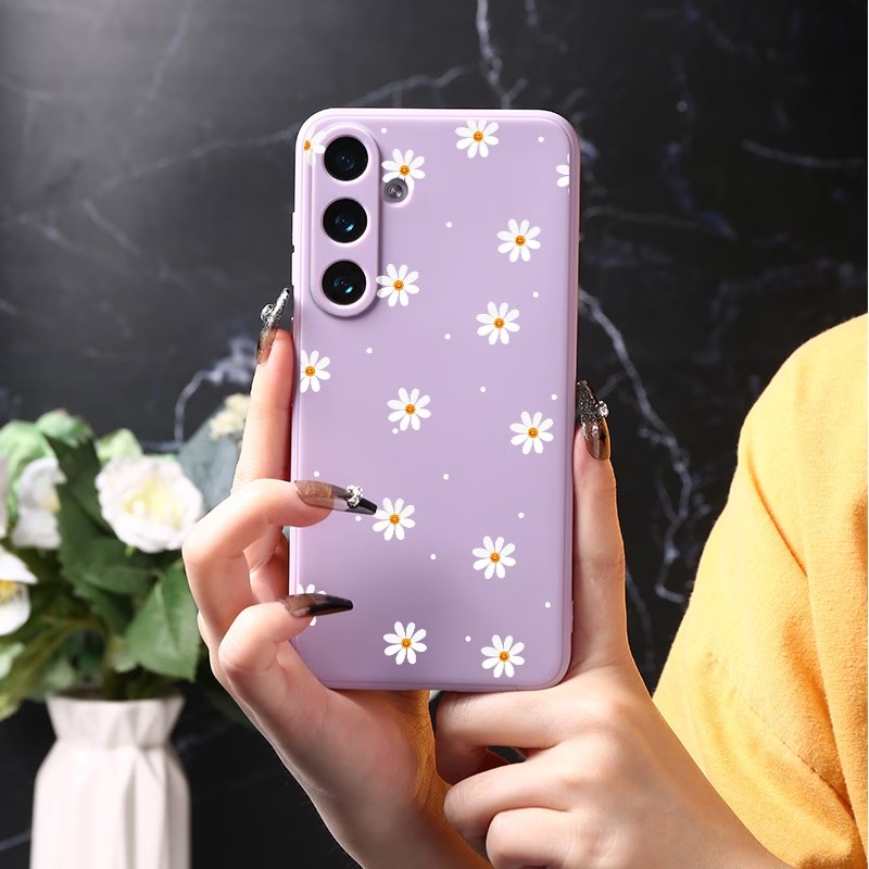 Purple Daisy Print Soft TPU Ph – обзор и цена Phone Cases Purple