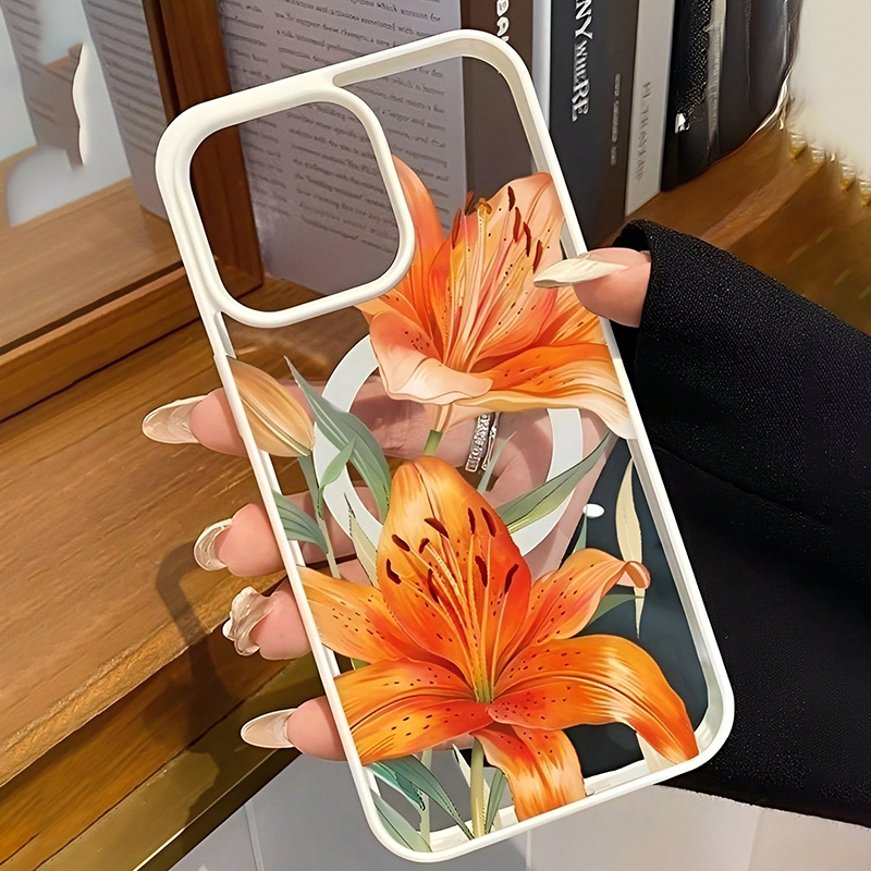 Orange Lily-Patterned Magnetic – обзор и цена Phone Cases With Magsafe