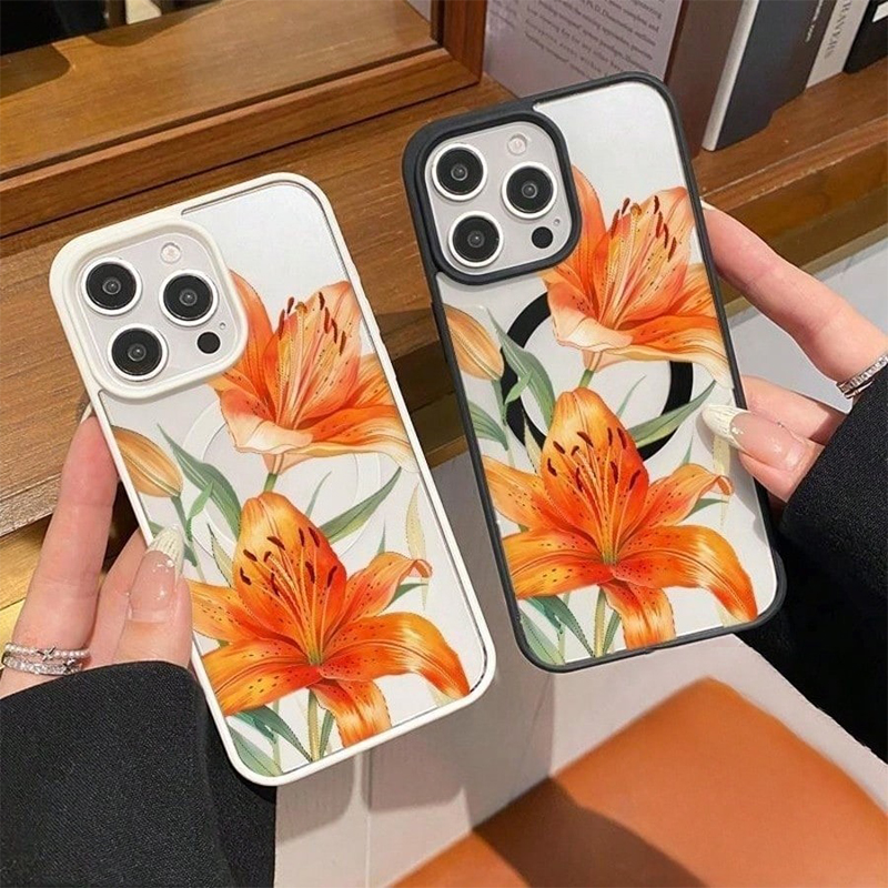 Orange Lily-Patterned Magnetic – обзор и цена Phone Cases With Magsafe